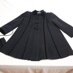 Vintage Girls size 6 wool dress coat w/muff